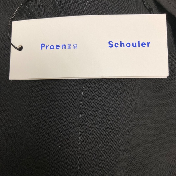 PROENZA SCHOULER BLACK VISCOSE SUITING WIDE LEG PANTS - Picture 5 of 6